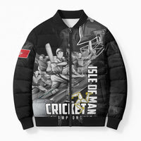 Personalized Isle of Man Cricket Bomber Puffer Jacket Go Champion - Wonder Print Shop