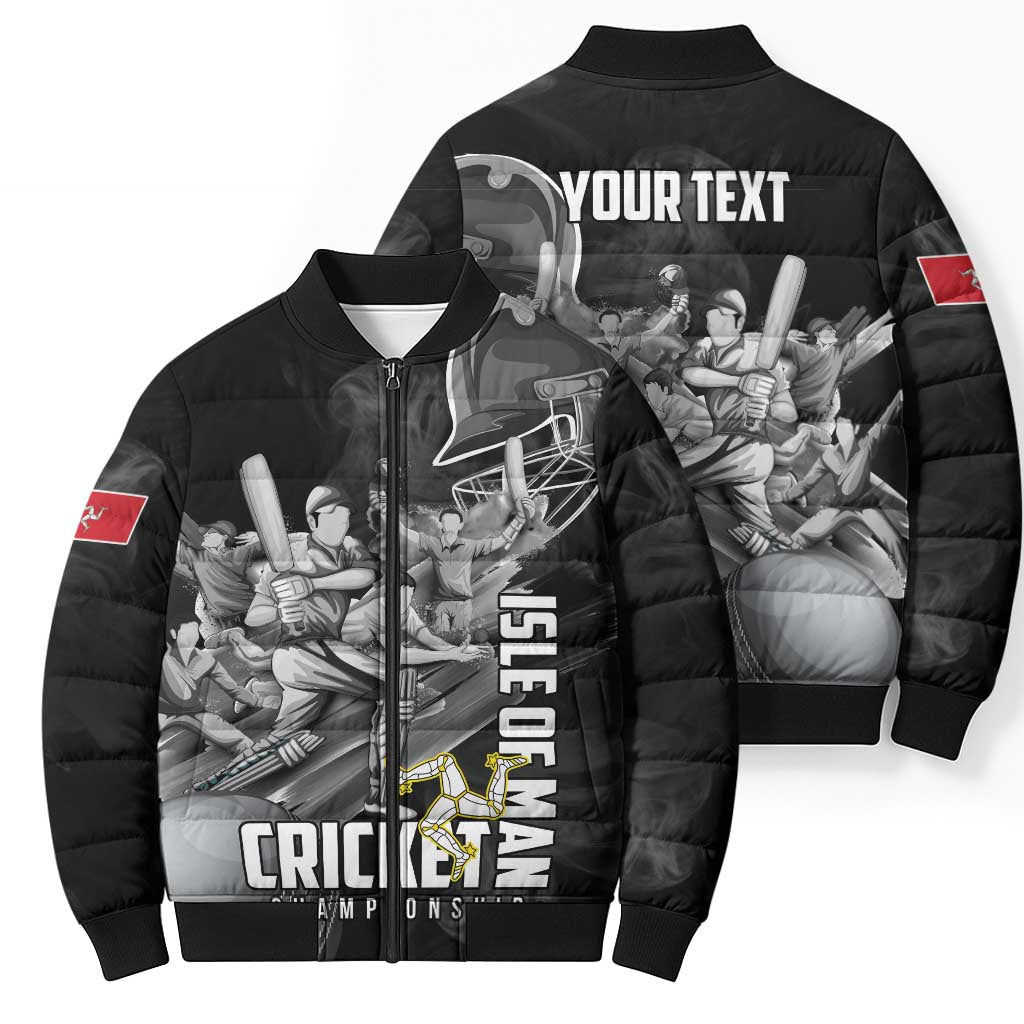 Personalized Isle of Man Cricket Bomber Puffer Jacket Go Champion - Wonder Print Shop