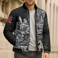 Personalized Isle of Man Cricket Bomber Puffer Jacket Go Champion - Wonder Print Shop