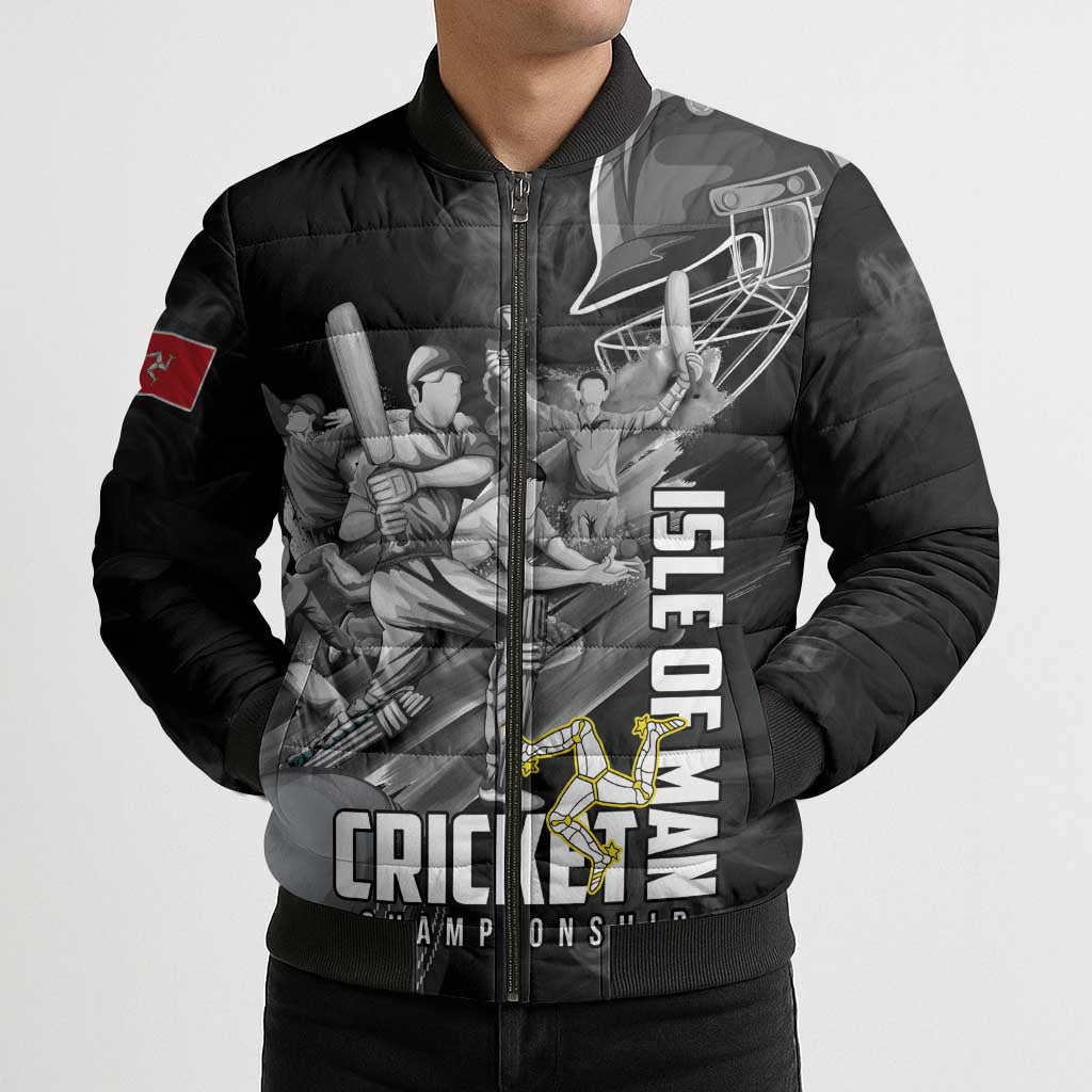 Personalized Isle of Man Cricket Bomber Puffer Jacket Go Champion - Wonder Print Shop