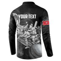 Personalized Isle of Man Cricket Button Sweatshirt Go Champion - Wonder Print Shop