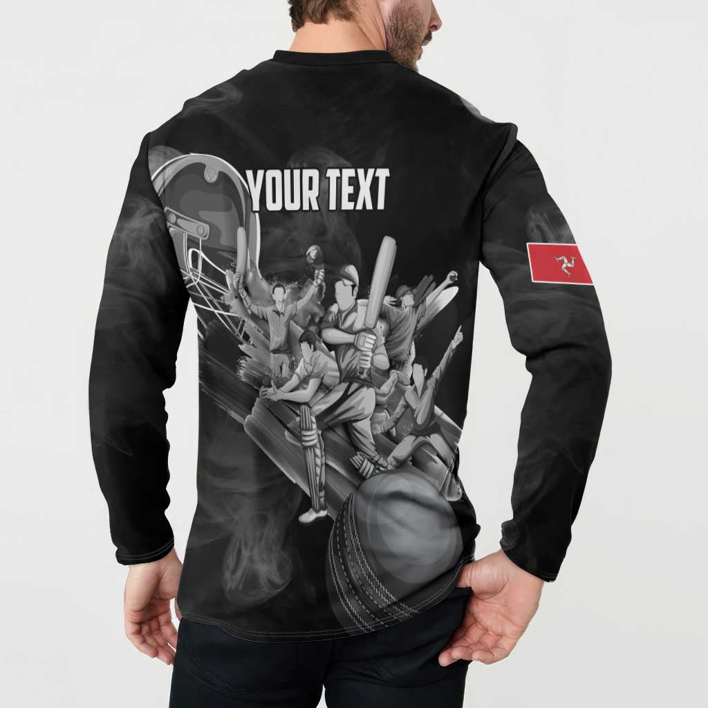 Personalized Isle of Man Cricket Button Sweatshirt Go Champion - Wonder Print Shop