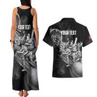 Personalized Isle of Man Cricket Couples Matching Tank Maxi Dress and Hawaiian Shirt Go Champion - Wonder Print Shop