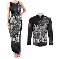 Personalized Isle of Man Cricket Couples Matching Tank Maxi Dress and Long Sleeve Button Shirt Go Champion - Wonder Print Shop