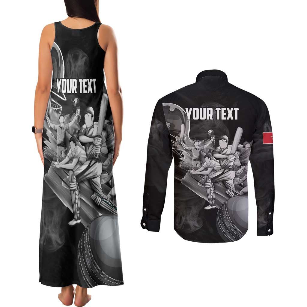 Personalized Isle of Man Cricket Couples Matching Tank Maxi Dress and Long Sleeve Button Shirt Go Champion - Wonder Print Shop