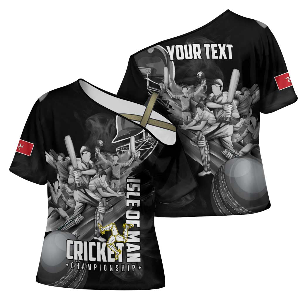 Personalized Isle of Man Cricket Cross Shoulder Shirt Go Champion - Wonder Print Shop