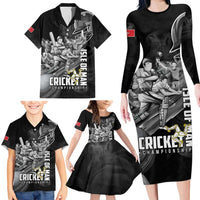 Personalized Isle of Man Cricket Family Matching Long Sleeve Bodycon Dress and Hawaiian Shirt Go Champion - Wonder Print Shop