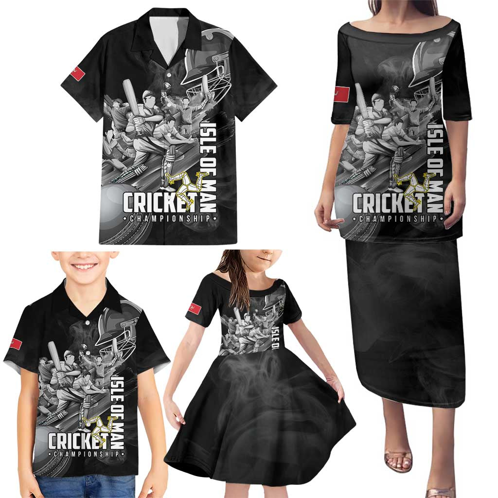 Personalized Isle of Man Cricket Family Matching Puletasi and Hawaiian Shirt Go Champion - Wonder Print Shop
