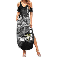 Personalized Isle of Man Cricket Family Matching Summer Maxi Dress and Hawaiian Shirt Go Champion - Wonder Print Shop