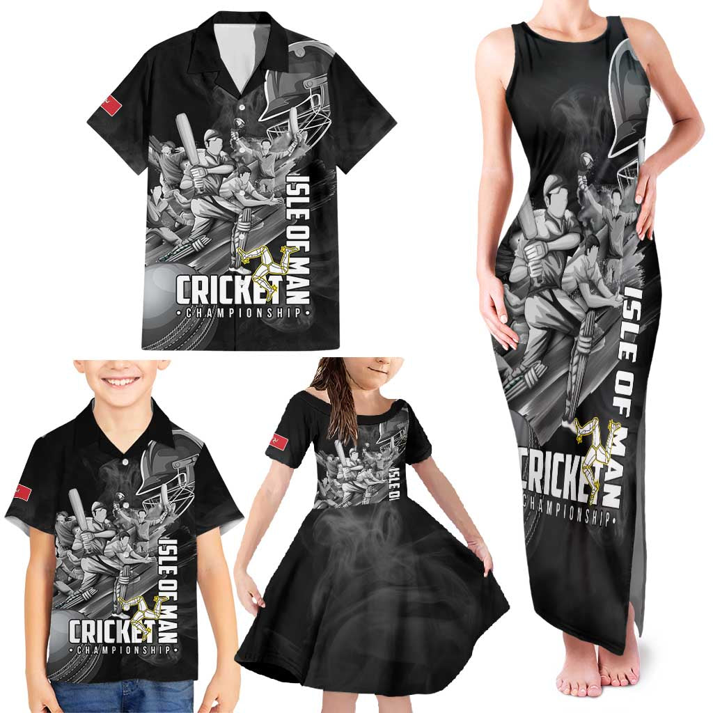 Personalized Isle of Man Cricket Family Matching Tank Maxi Dress and Hawaiian Shirt Go Champion - Wonder Print Shop