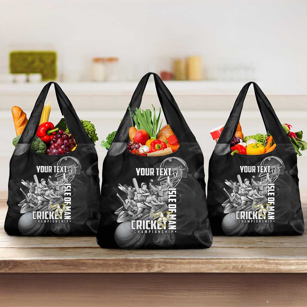 Personalized Isle of Man Cricket Grocery Bag Go Champion - Wonder Print Shop