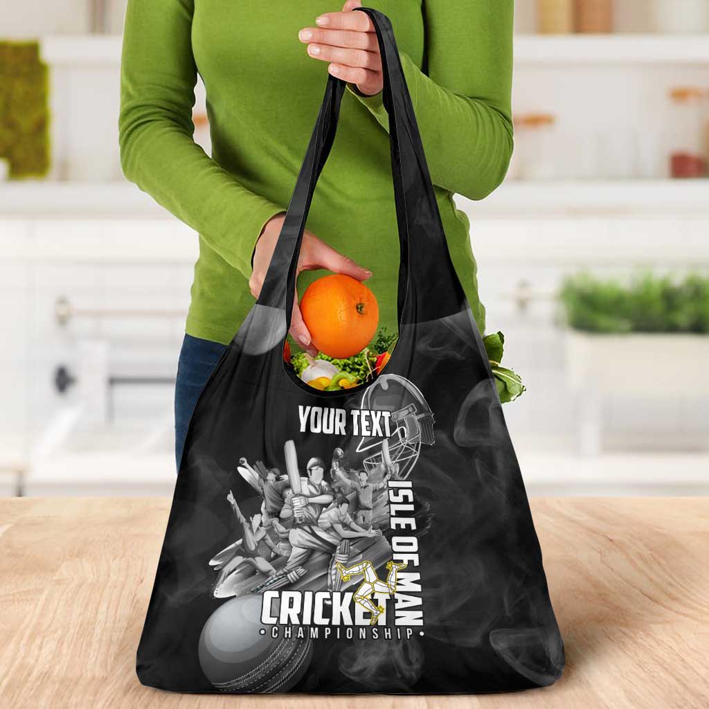 Personalized Isle of Man Cricket Grocery Bag Go Champion - Wonder Print Shop