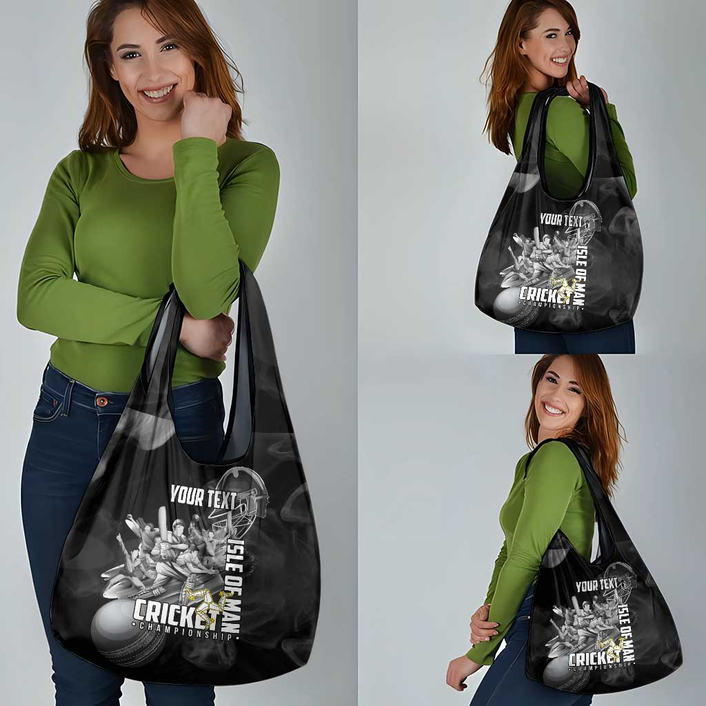 Personalized Isle of Man Cricket Grocery Bag Go Champion - Wonder Print Shop