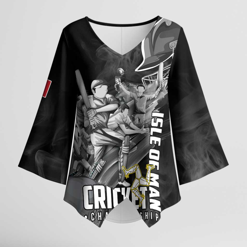 Personalized Isle of Man Cricket Kimono Sleeve Blouse Go Champion - Wonder Print Shop