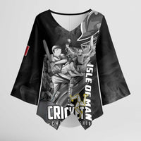 Personalized Isle of Man Cricket Kimono Sleeve Blouse Go Champion - Wonder Print Shop