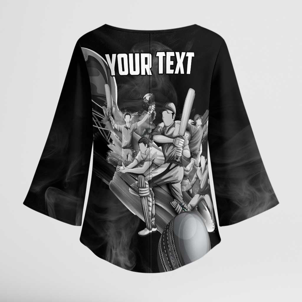 Personalized Isle of Man Cricket Kimono Sleeve Blouse Go Champion - Wonder Print Shop