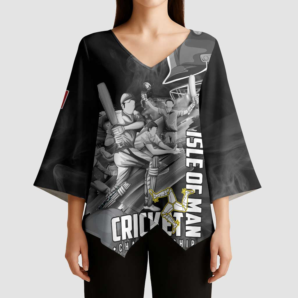 Personalized Isle of Man Cricket Kimono Sleeve Blouse Go Champion - Wonder Print Shop
