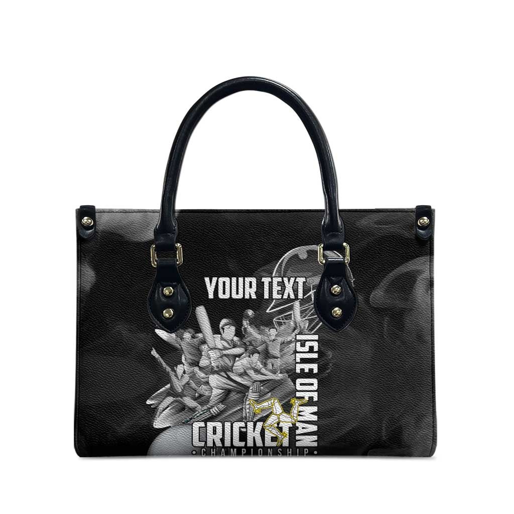 Personalized Isle of Man Cricket Leather Bag Go Champion - Wonder Print Shop