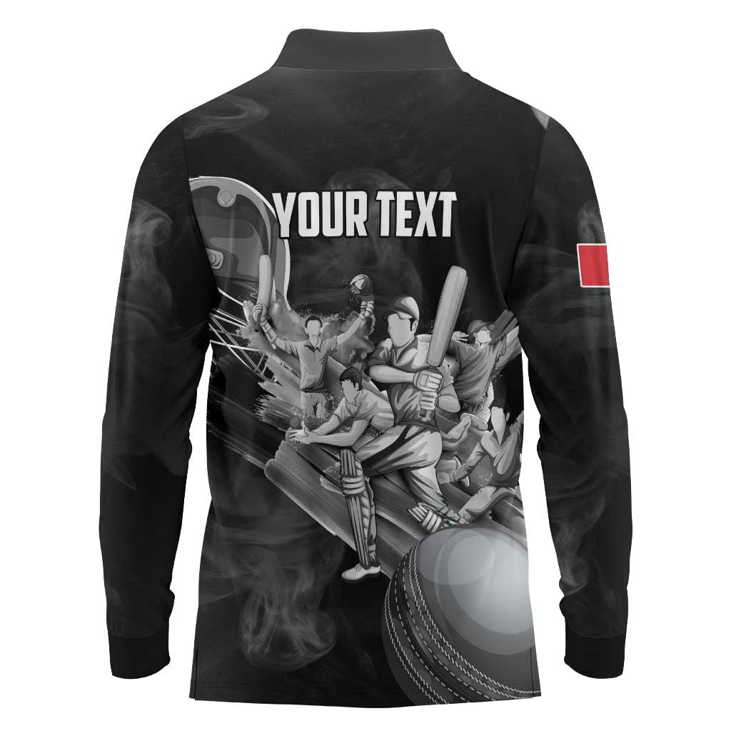 Personalized Isle of Man Cricket Long Sleeve Polo Shirt Go Champion - Wonder Print Shop