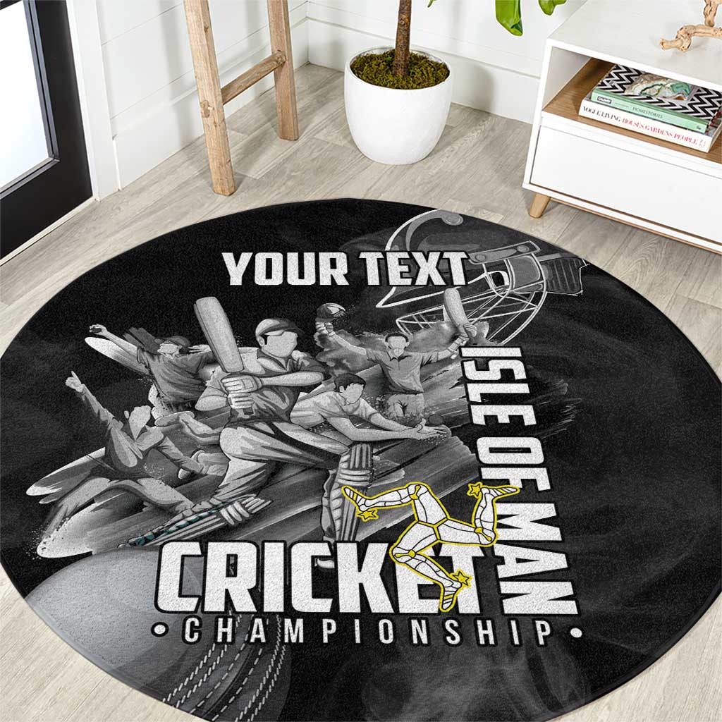Personalized Isle of Man Cricket Round Carpet Go Champion - Wonder Print Shop