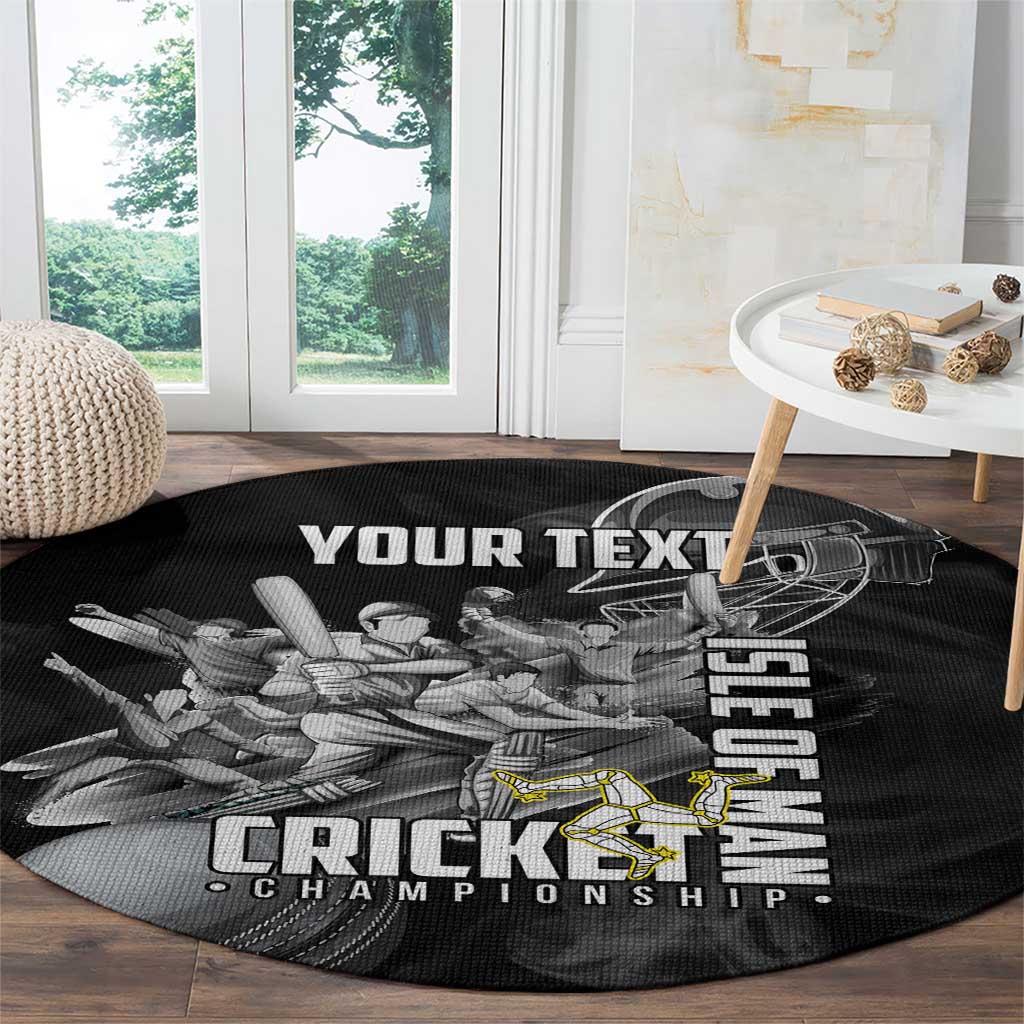 Personalized Isle of Man Cricket Round Carpet Go Champion - Wonder Print Shop