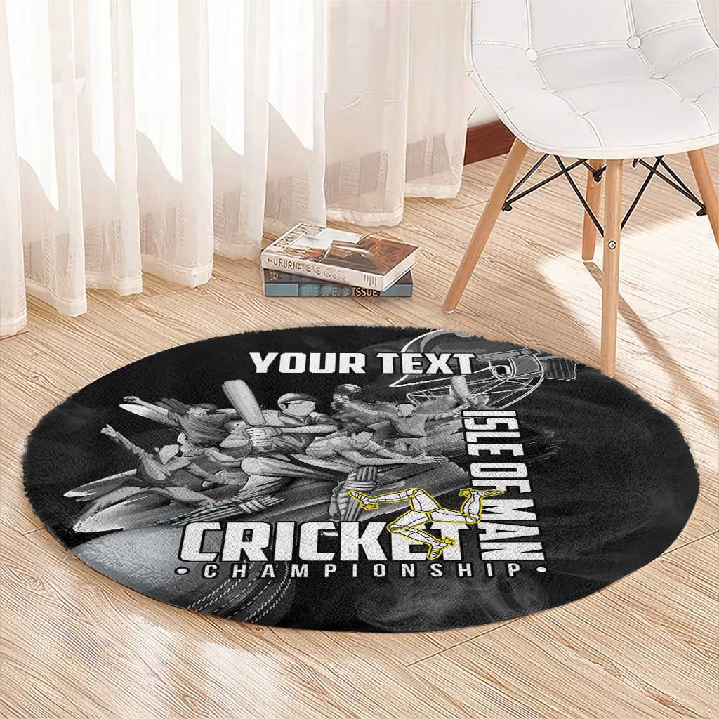 Personalized Isle of Man Cricket Round Carpet Go Champion - Wonder Print Shop