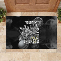 Personalized Isle of Man Cricket Rubber Doormat Go Champion - Wonder Print Shop