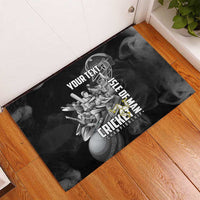 Personalized Isle of Man Cricket Rubber Doormat Go Champion - Wonder Print Shop