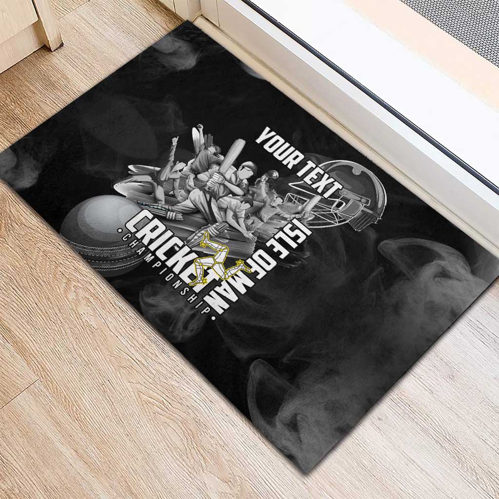 Personalized Isle of Man Cricket Rubber Doormat Go Champion - Wonder Print Shop