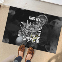 Personalized Isle of Man Cricket Rubber Doormat Go Champion - Wonder Print Shop