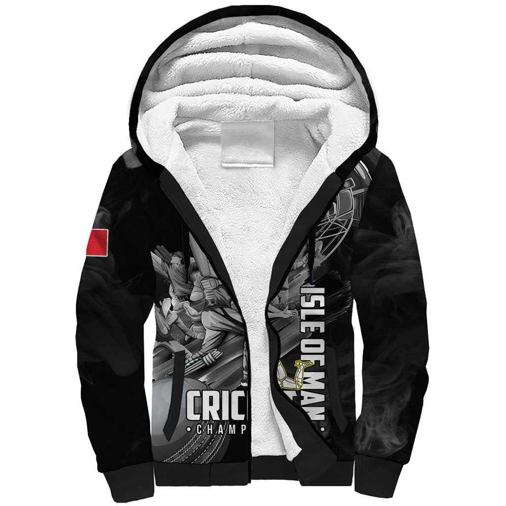 Personalized Isle of Man Cricket Sherpa Hoodie Go Champion - Wonder Print Shop
