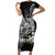 Personalized Isle of Man Cricket Short Sleeve Bodycon Dress Go Champion - Wonder Print Shop