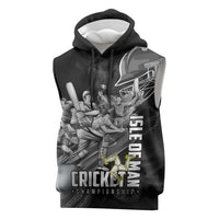 Personalized Isle of Man Cricket Sleeveless Hoodie Go Champion - Wonder Print Shop