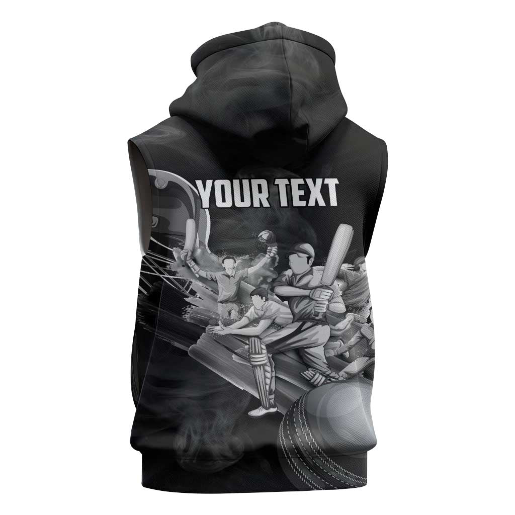 Personalized Isle of Man Cricket Sleeveless Hoodie Go Champion - Wonder Print Shop