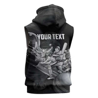 Personalized Isle of Man Cricket Sleeveless Hoodie Go Champion - Wonder Print Shop
