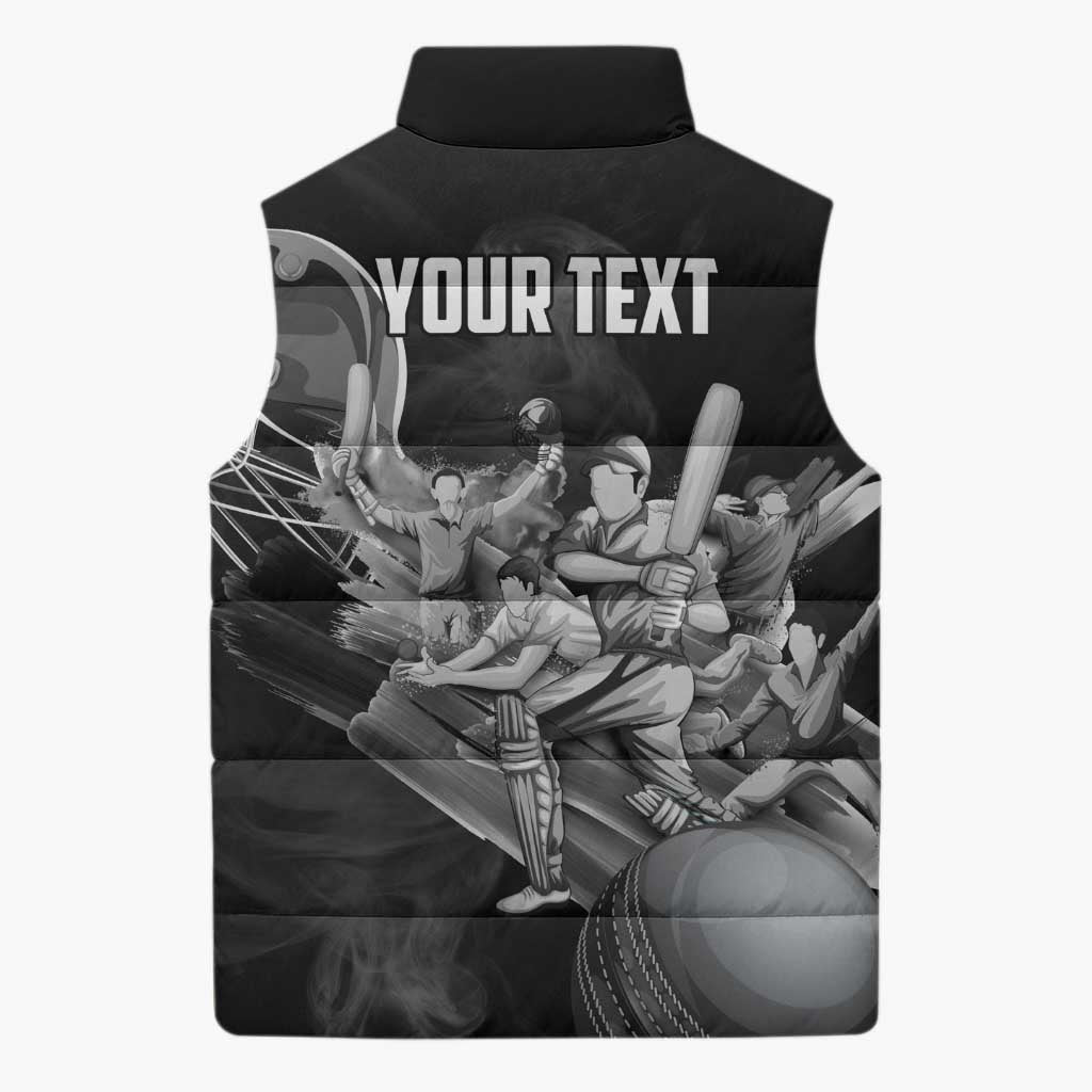 Personalized Isle of Man Cricket Sleeveless Puffer Jacket Go Champion - Wonder Print Shop