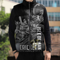Personalized Isle of Man Cricket Sleeveless Puffer Jacket Go Champion - Wonder Print Shop