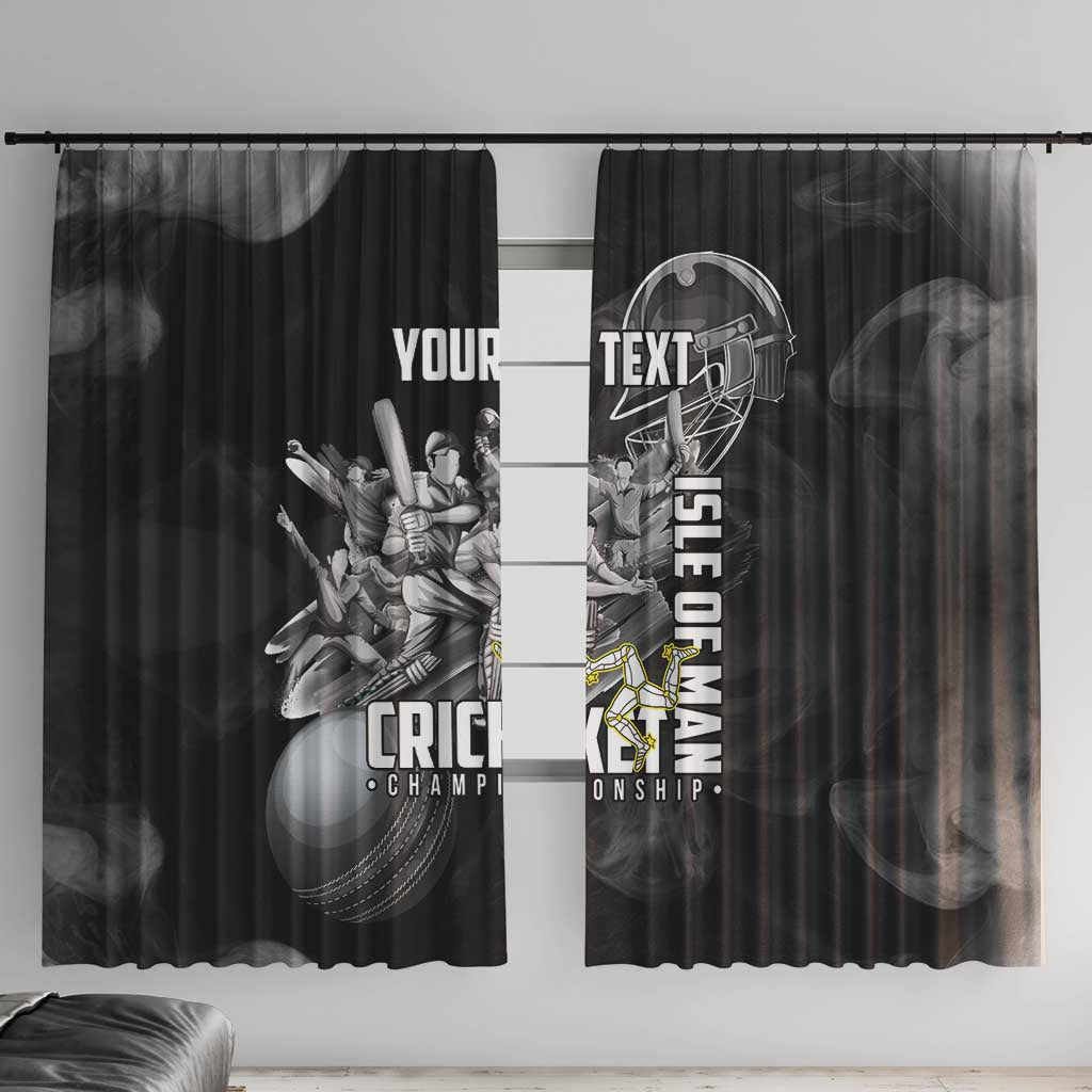 Personalized Isle of Man Cricket Window Curtain Go Champion - Wonder Print Shop