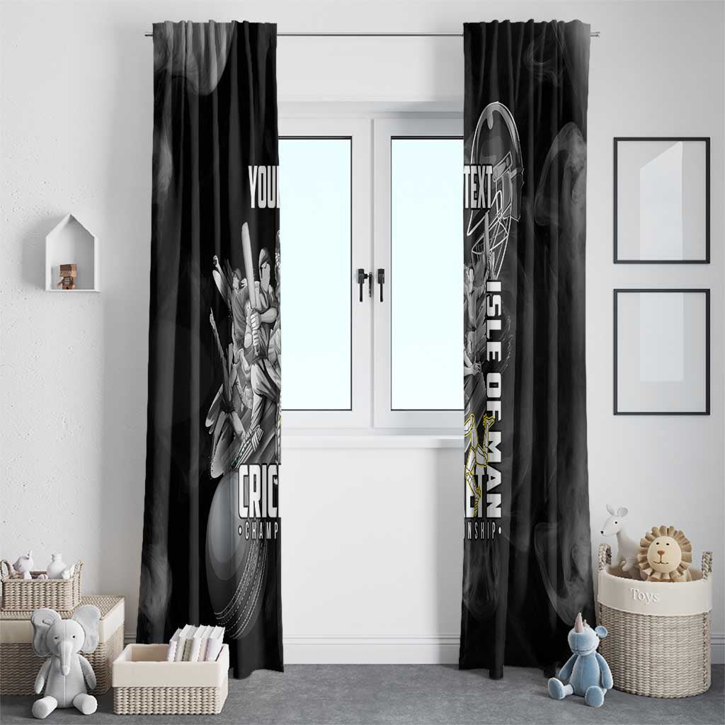 Personalized Isle of Man Cricket Window Curtain Go Champion - Wonder Print Shop