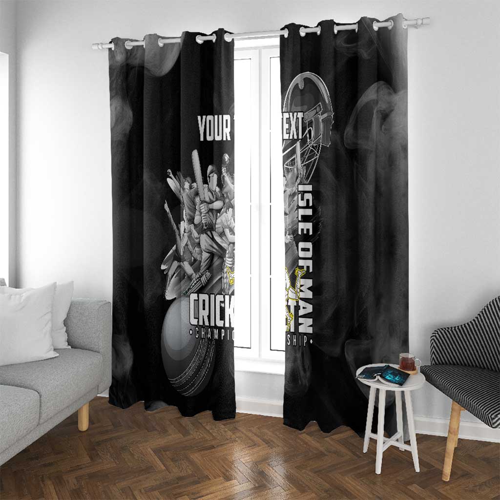 Personalized Isle of Man Cricket Window Curtain Go Champion - Wonder Print Shop