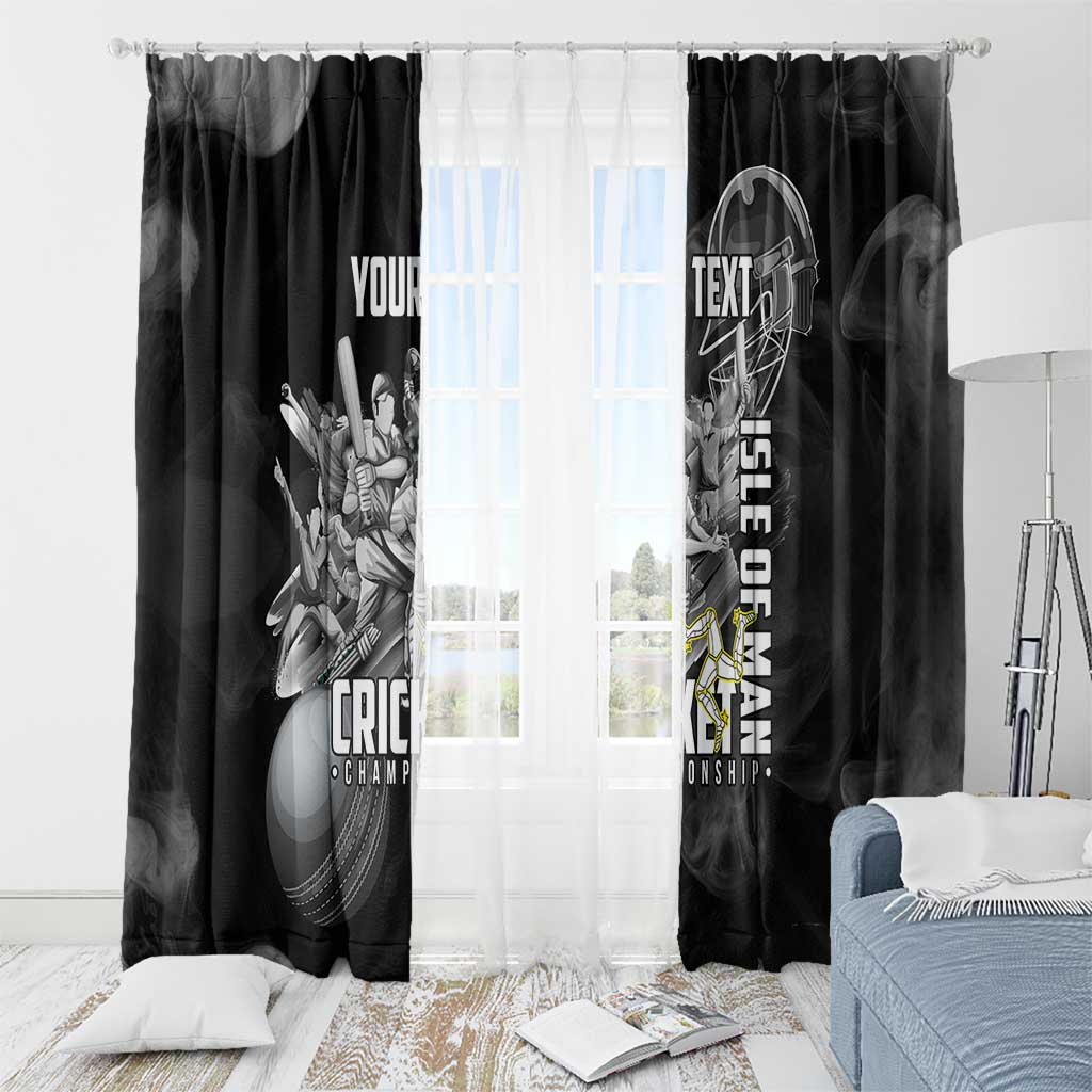 Personalized Isle of Man Cricket Window Curtain Go Champion - Wonder Print Shop