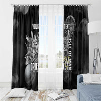 Personalized Isle of Man Cricket Window Curtain Go Champion - Wonder Print Shop