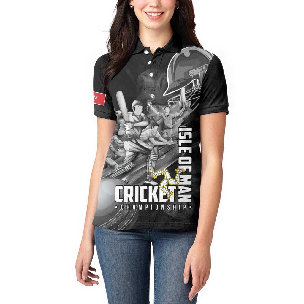 Personalized Isle of Man Cricket Women Polo Shirt Go Champion - Wonder Print Shop