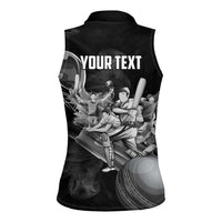 Personalized Isle of Man Cricket Women Sleeveless Polo Shirt Go Champion - Wonder Print Shop