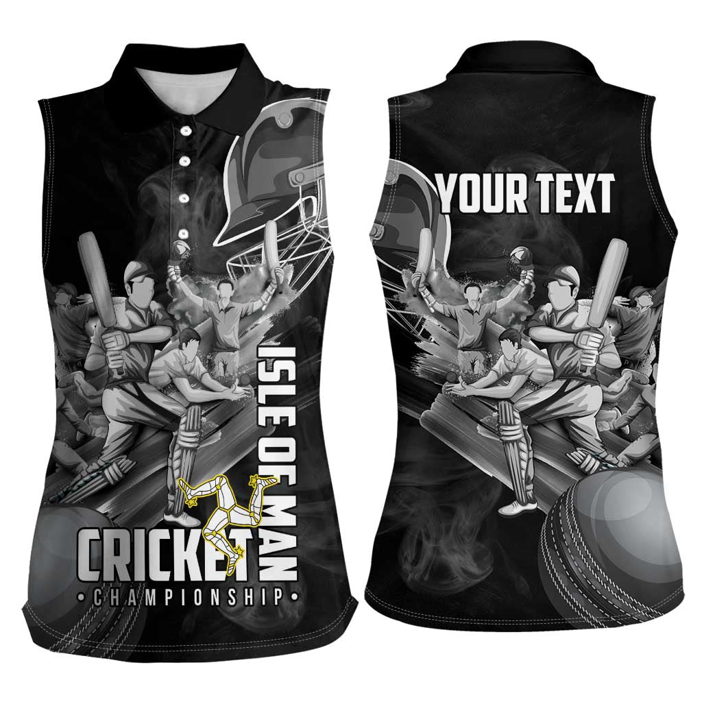Personalized Isle of Man Cricket Women Sleeveless Polo Shirt Go Champion - Wonder Print Shop