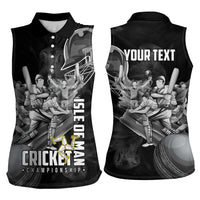 Personalized Isle of Man Cricket Women Sleeveless Polo Shirt Go Champion - Wonder Print Shop