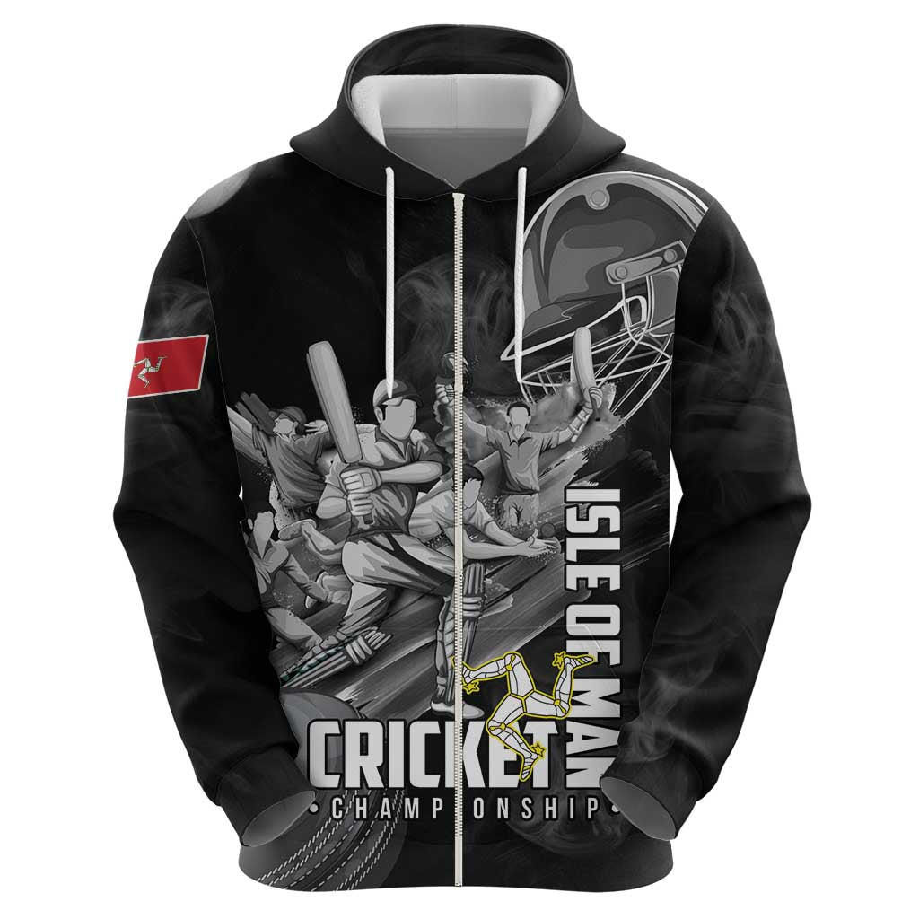 Personalized Isle of Man Cricket Zip Hoodie Go Champion - Wonder Print Shop