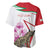 Lebanon Striped Hyena Baseball Jersey With Cyclamen Flowers - Wonder Print Shop