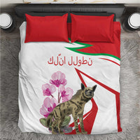 Lebanon Striped Hyena Bedding Set With Cyclamen Flowers - Wonder Print Shop