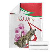 Lebanon Striped Hyena Blanket With Cyclamen Flowers